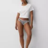 Slip bikini en coton bio extensible