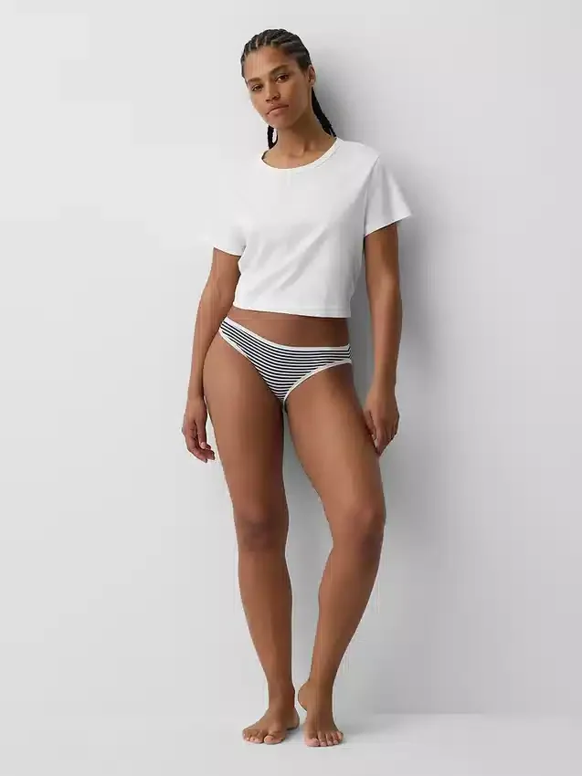 Slip bikini en coton bio extensible