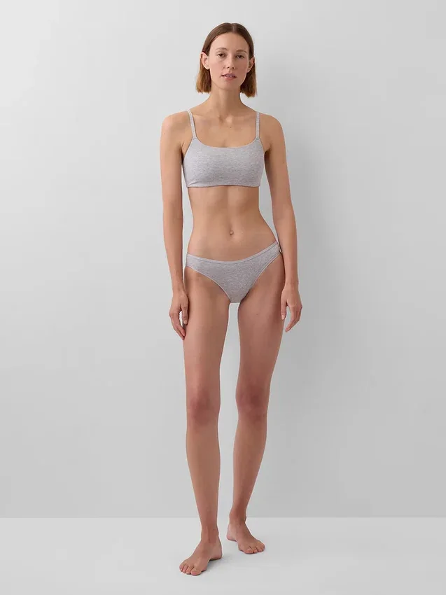 Slip bikini en coton bio extensible