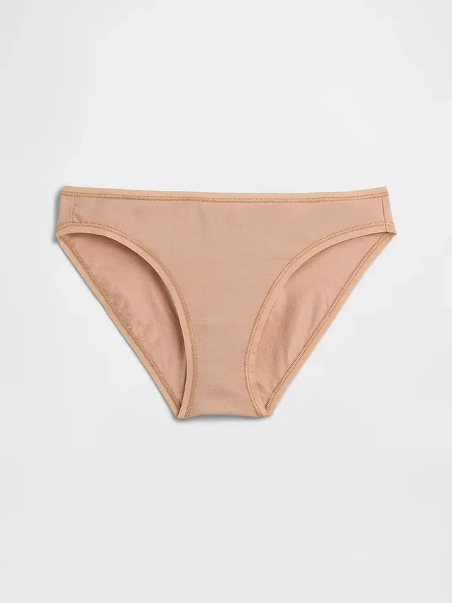 Slip bikini en coton bio extensible