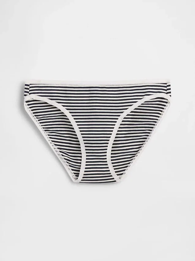 Slip bikini en coton bio extensible