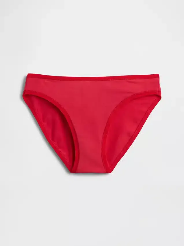 Slip bikini en coton bio extensible