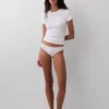 Slip bikini en coton bio extensible