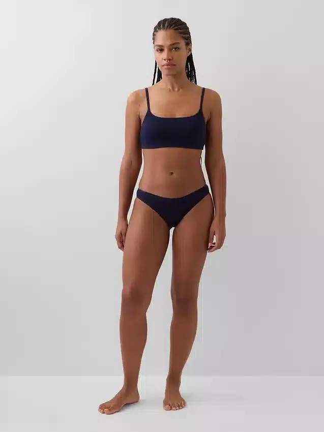 Slip bikini en coton bio extensible