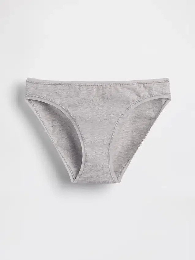 Slip bikini en coton bio extensible