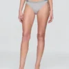 Slip bikini en coton bio extensible avec logo