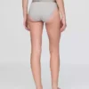 Slip bikini en coton bio extensible avec logo
