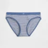 Slip bikini en coton bio extensible avec logo
