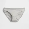 Slip bikini en coton bio extensible avec logo