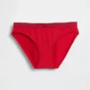 Slip bikini en coton bio extensible avec logo