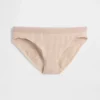 Slip bikini en coton bio extensible avec logo