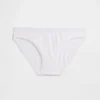 Slip bikini en coton bio extensible avec logo