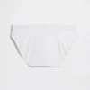 Slip bikini en coton bio extensible avec logo