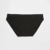 Slip bikini en coton bio extensible avec logo