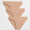 Slip bikini en coton bio extensible (lot de 3)