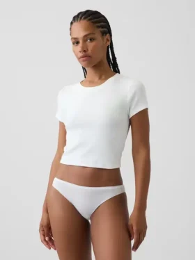 Slip bikini en coton stretch bio ultra-doux