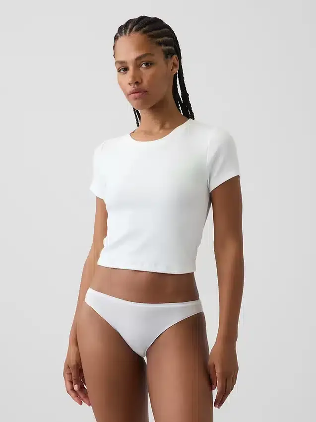 Slip bikini en coton stretch bio ultra-doux