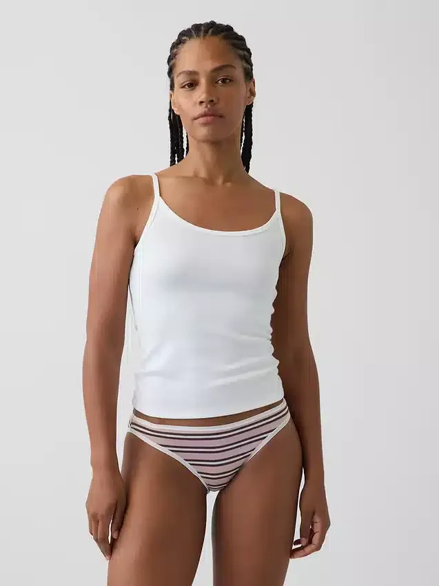 Slip bikini en coton stretch bio ultra-doux