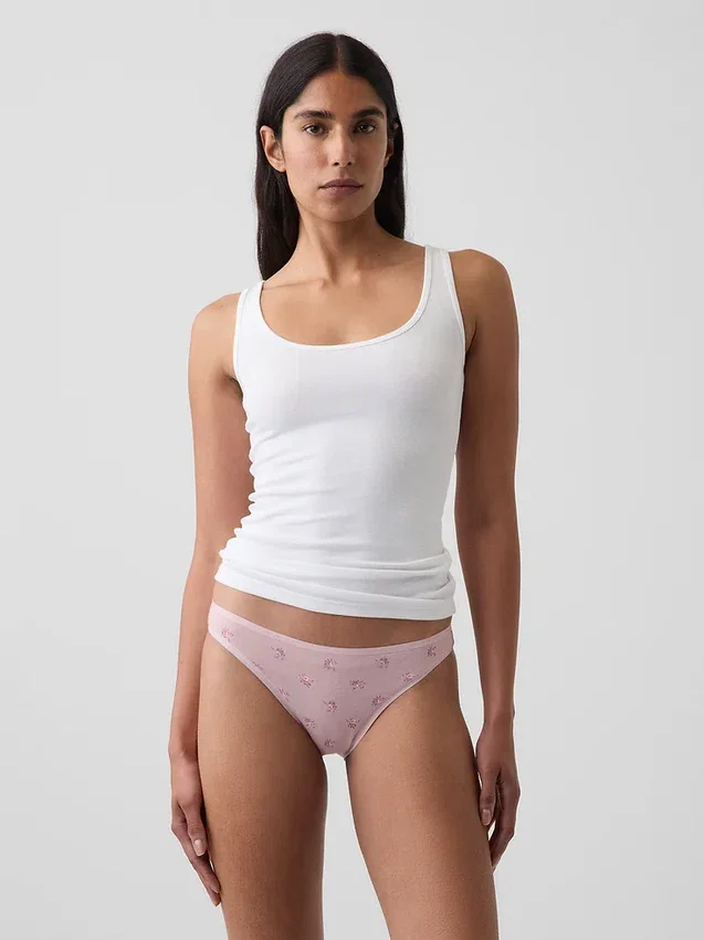 Slip bikini en coton stretch bio ultra-doux