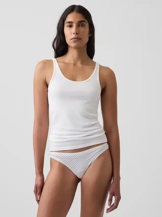 Slip bikini en coton stretch bio ultra-doux