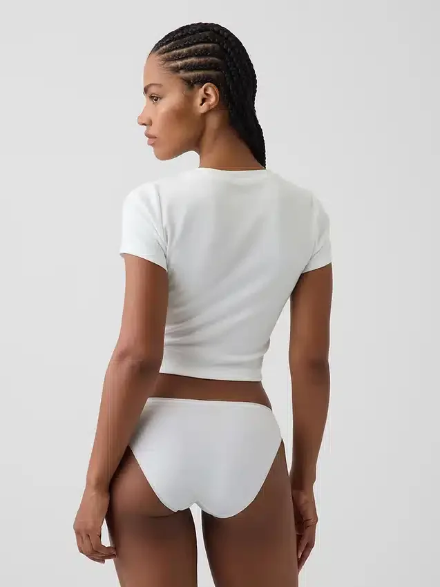 Slip bikini en coton stretch bio ultra-doux