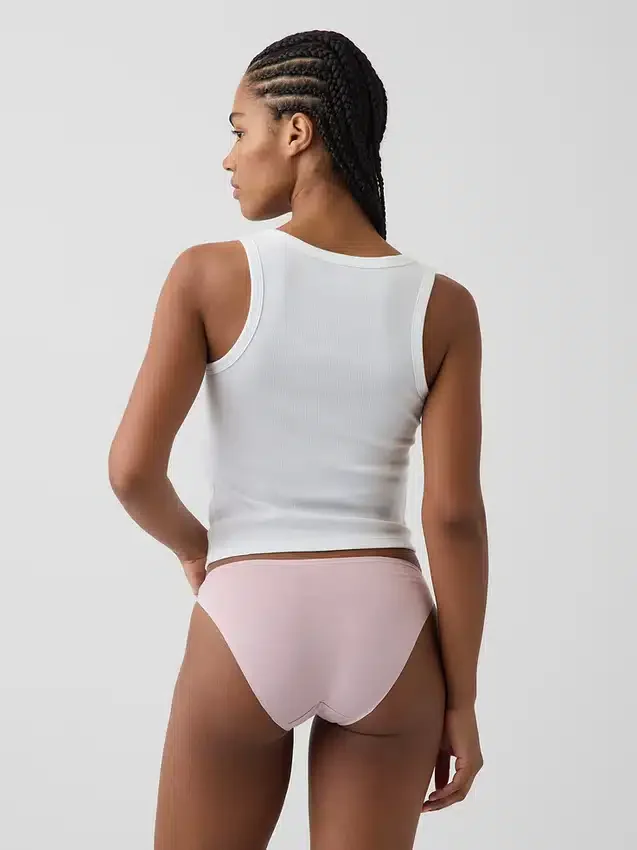 Slip bikini en coton stretch bio ultra-doux