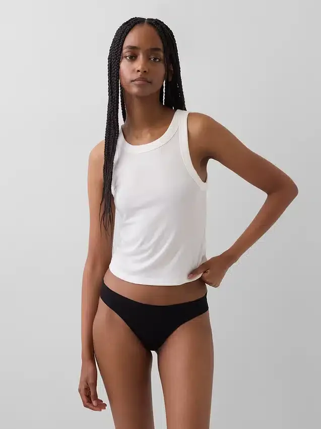 Slip bikini invisible en coton stretch biologique