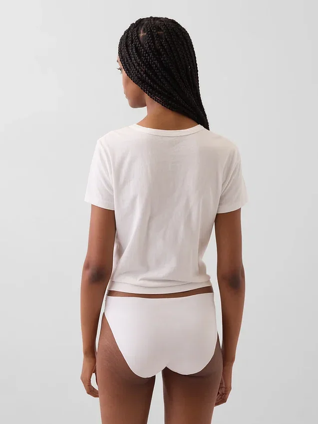 Slip bikini invisible en coton stretch biologique