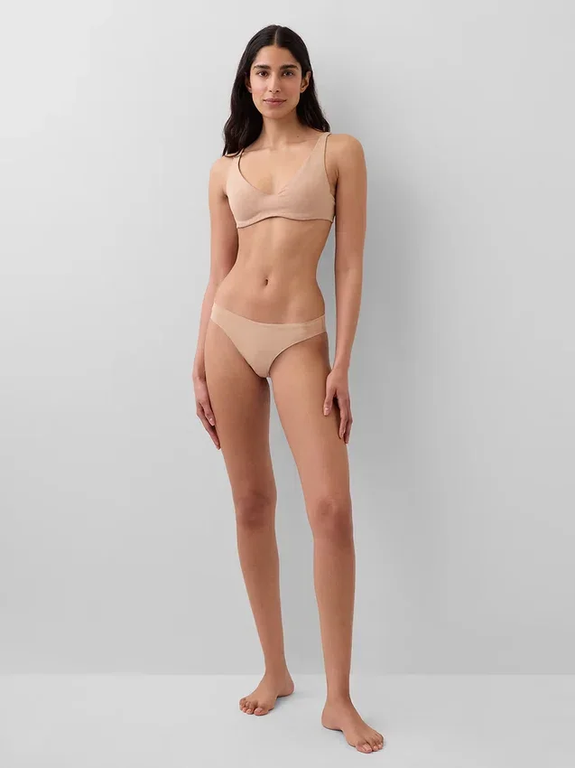 Slip bikini invisible en coton stretch biologique