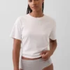 Slip bikini taille haute en coton stretch biologique