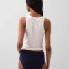 Slip bikini taille haute en coton stretch biologique