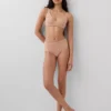 Slip bikini taille haute en coton stretch biologique