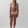 Slip bikini taille haute en coton stretch biologique