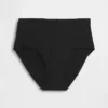 Slip bikini taille haute en coton stretch biologique