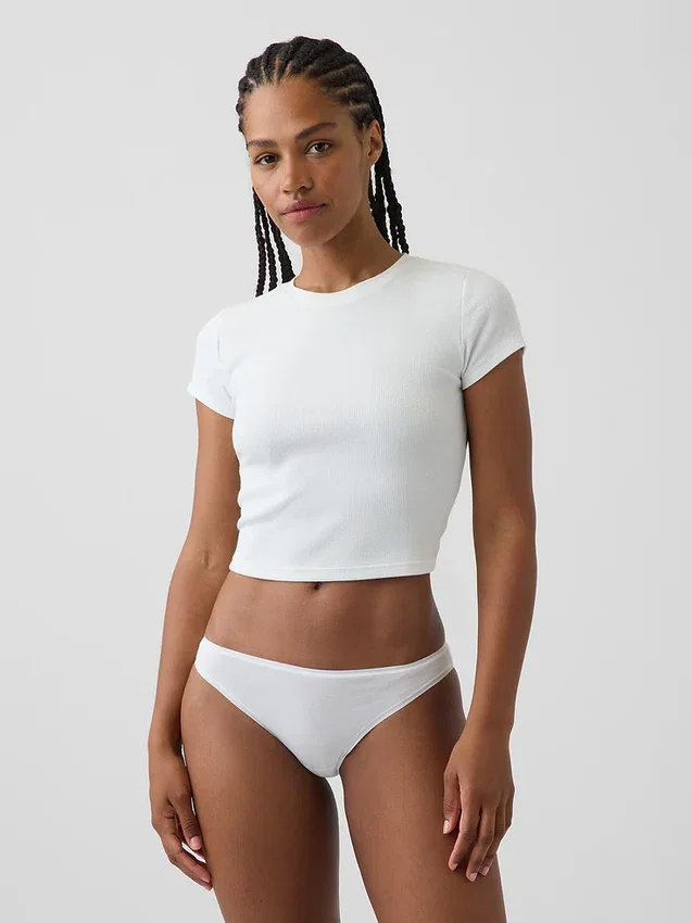Slip cheeky en coton stretch bio ultra-doux