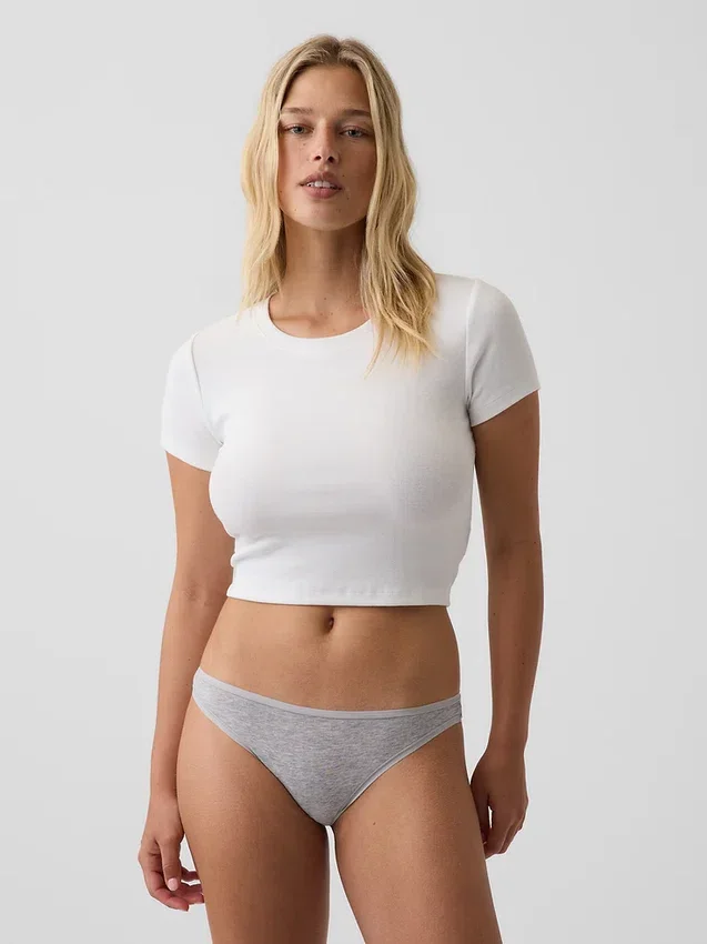 Slip cheeky en coton stretch bio ultra-doux