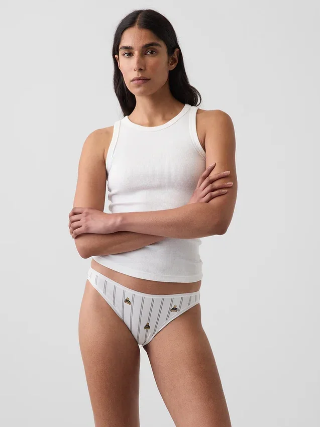 Slip cheeky en coton stretch bio ultra-doux