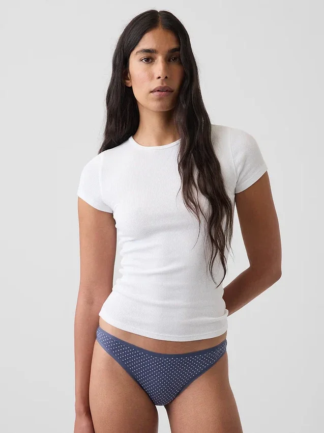 Slip cheeky en coton stretch bio ultra-doux