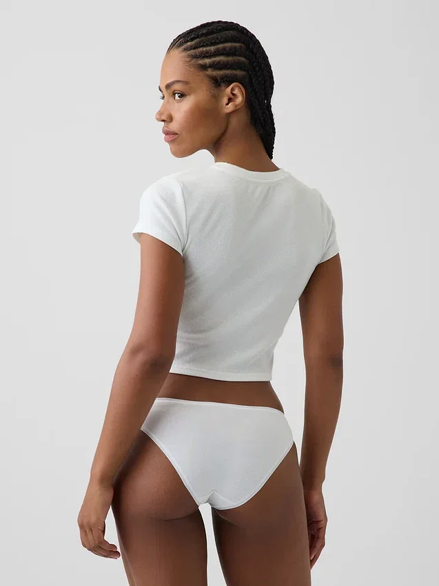 Slip cheeky en coton stretch bio ultra-doux
