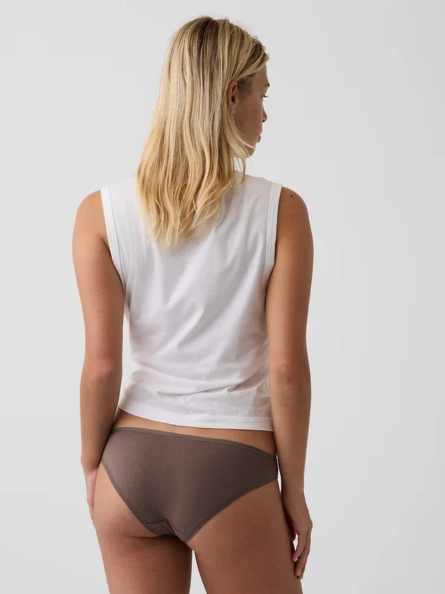 Slip cheeky en coton stretch bio ultra-doux