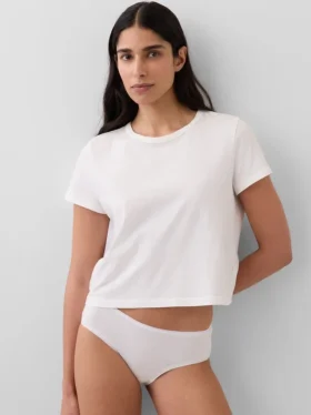 Slip taille basse en coton bio extensible