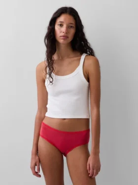 Slip taille basse en coton bio extensible
