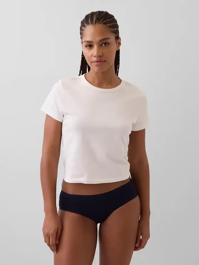 Slip taille basse en coton bio extensible