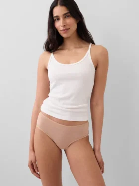 Slip taille basse en coton bio extensible