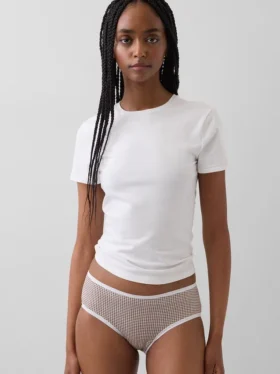 Slip taille basse en coton bio extensible