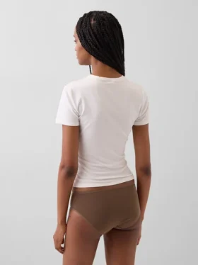 Slip taille basse en coton bio extensible
