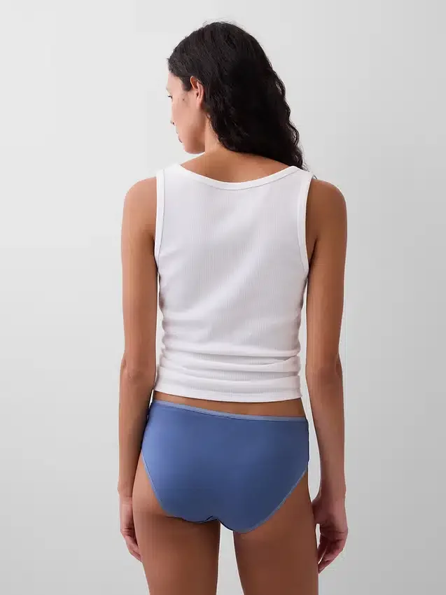 Slip taille basse en coton bio extensible