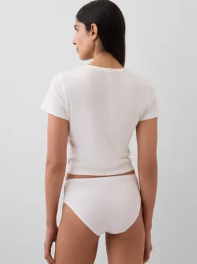 Slip taille basse en coton bio extensible