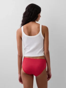 Slip taille basse en coton bio extensible