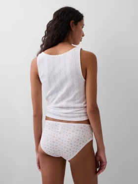 Slip taille basse en coton bio extensible